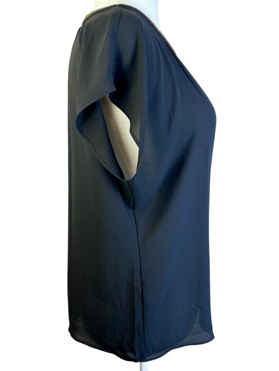 LOFT Petite Loose Fit Blouse with Beaded Neckline Size LP - Picture 8 of 12